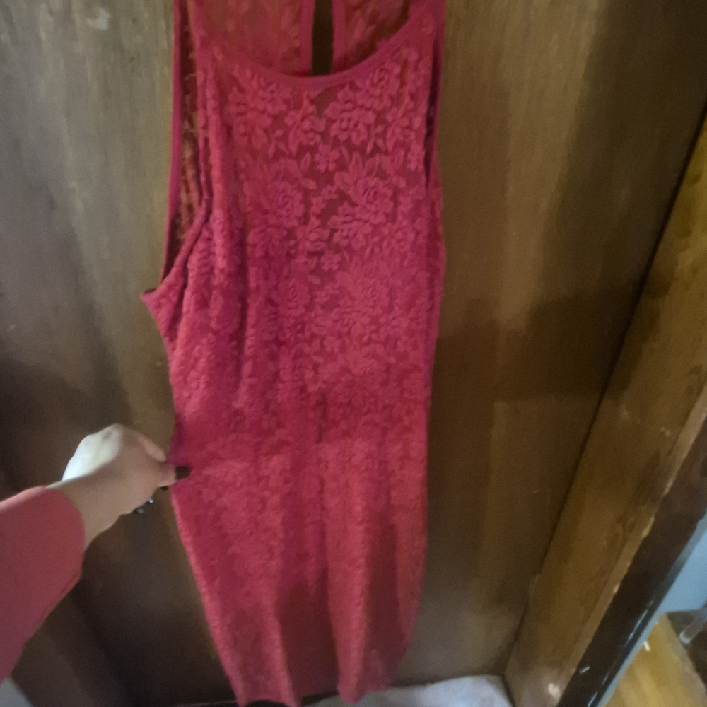 Elegant Red Lace Dress